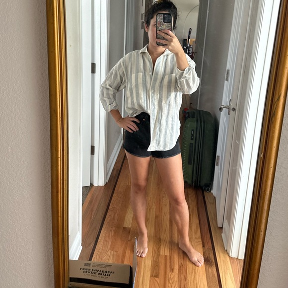 Vintage linen button down - Picture 3 of 4